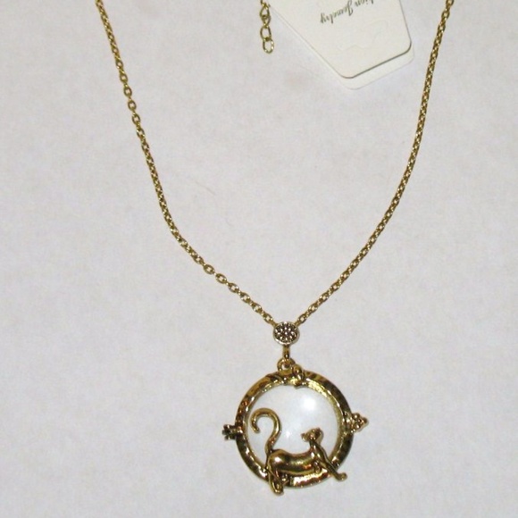UNKNOWN Jewelry - UNIQUE CAT MAGNIFYING GLASS NECKLACE